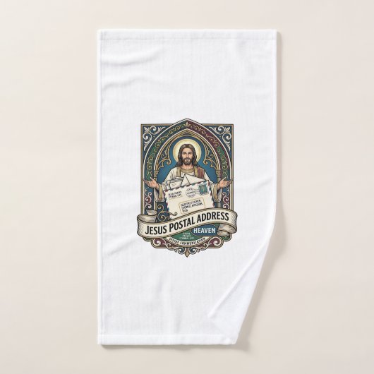 Het postadres van Jezus is de hemel Het postadres  Handdoek (Handdoek)