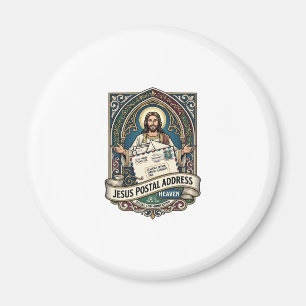 Het postadres van Jezus is de hemel Het postadres Magneet