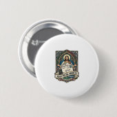 Het postadres van Jezus is de hemel Het postadres Ronde Button 5,7 Cm (Voorkant /achterkant)