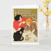 Het poster adverteren het Franse Bedrijf van Kaart (Gele Bloem)