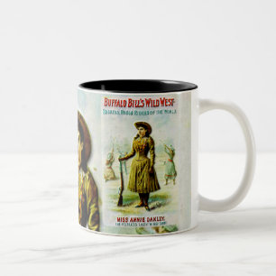 Het Poster Annie Oakley van de Wilde Westennen van Tweekleurige Koffiemok