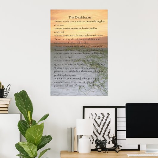 Het Poster Beatitudes (verticaal) (Thuiskantoor)