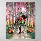 Het Poster Cats Witch Halloween lopen (Voorkant)