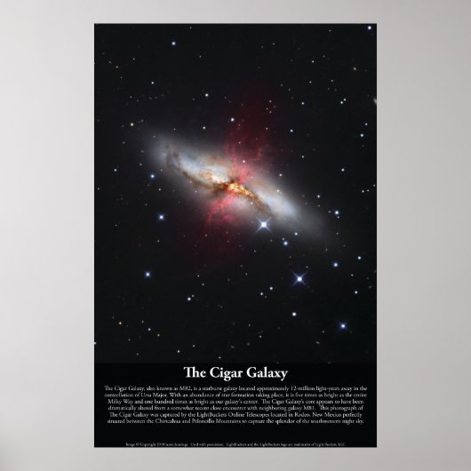 Het Poster Cigar Galaxy (M82) (Voorkant)