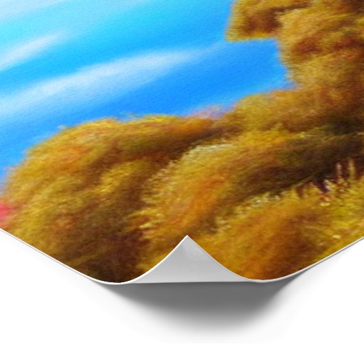 Het Poster Clouds aanraken (Hoek)