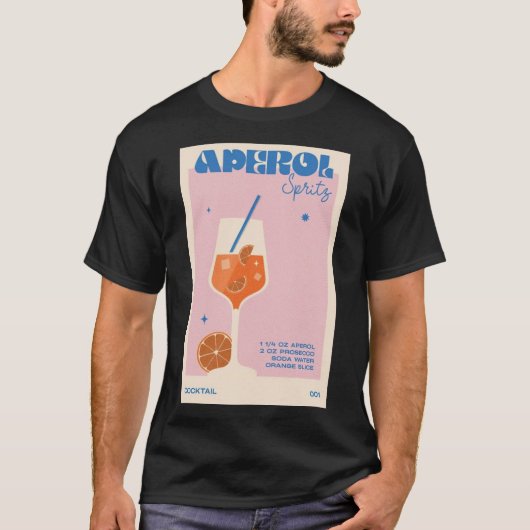 Het Poster Cocktail Aperol Spritz T-shirt (Voorkant)