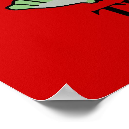 Het poster Codfather print vis (Hoek)