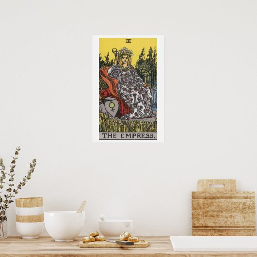 Het Poster Empress Tarot Kaart (Keuken)