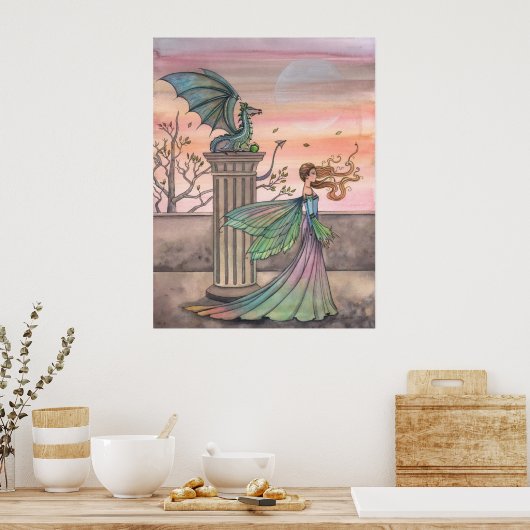 Het Poster Fairy and Dragon The High Courtyard (Keuken)