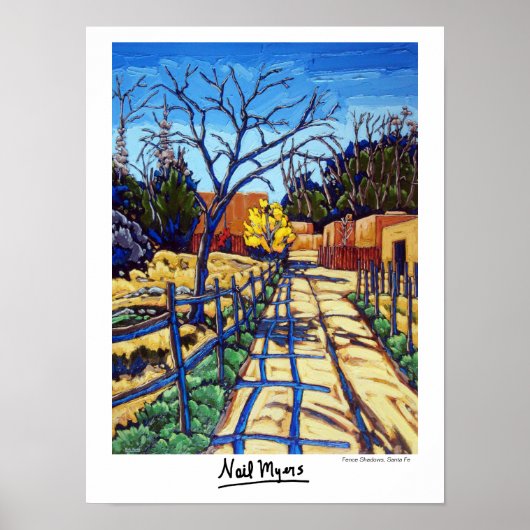 Het Poster Fe Santa Fe van de Fence Shadows (Voorkant)