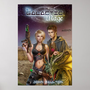Het Poster Galactic Mage Book Hoesje