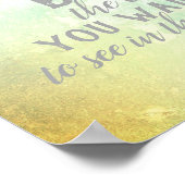 het poster Gandhi-citaat (Hoek)