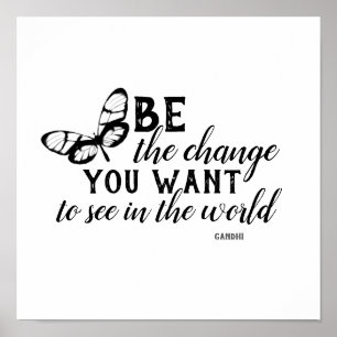 het poster Gandhi-citaat