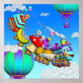 Het Poster GiggleBelly Train 18x18 (Voorkant)