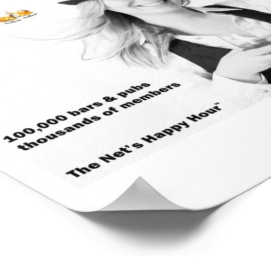 Het Poster Happy Hour van het net (Hoek)
