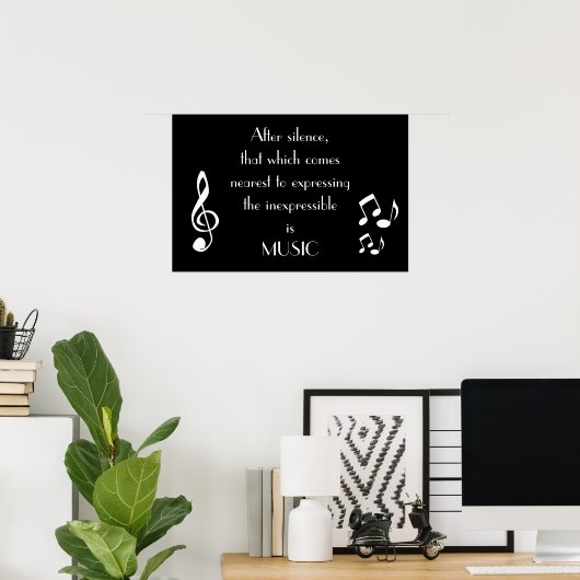 Het Poster Inexpressible Music uitdrukken (Thuiskantoor)