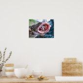 Het poster kabeljauw aan de kust van Washington. (Keuken)