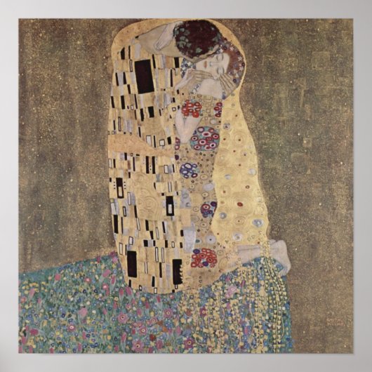 Het Poster Kiss - Gustav Klimt (Voorkant)