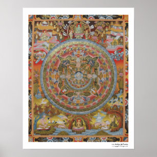 Het Poster Life Mandala van Boeddha