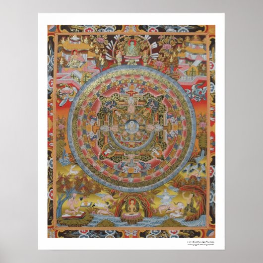 Het Poster Life Mandala van Boeddha (Voorkant)