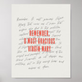 Het Poster Memorare Prayer (Voorkant)