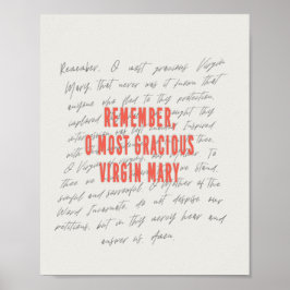 Het Poster Memorare Prayer