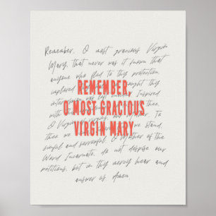 Het Poster Memorare Prayer