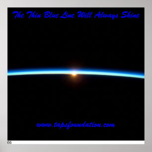 Het Poster met de dunne blauwe lijn