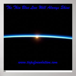 Het Poster met de dunne blauwe lijn