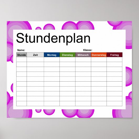 Het Poster met de Violet 70-jaarstip Timling (Voorkant)