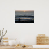 Het Poster op zonsondergang bekijken (Keuken)