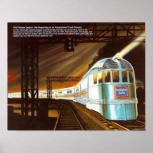 Het Poster Pioneer Zephyr 1934
