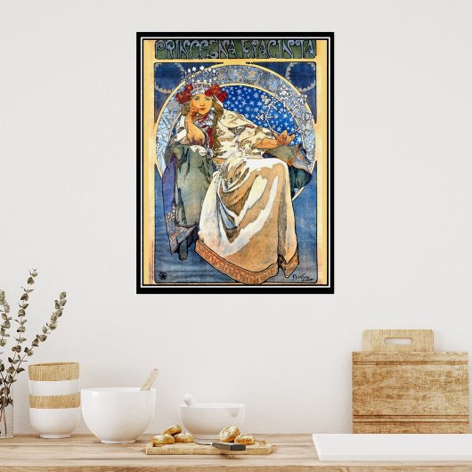 Het Poster Princess Alphonse Mucha (Keuken)