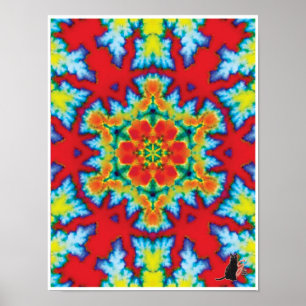 Het Poster Rosey Kinetic Collage Kaleidoscope