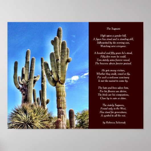 Het Poster Saguaro Poem (Voorkant)