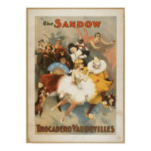 Het Poster Sandow Trocadero Vaudevilles