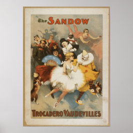 Het Poster Sandow Trocadero Vaudevilles