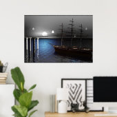 Het Poster Schip- en maanlichten (Thuiskantoor)