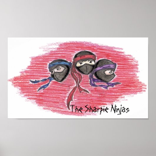 Het Poster Sharpie Ninjas logo (Voorkant)