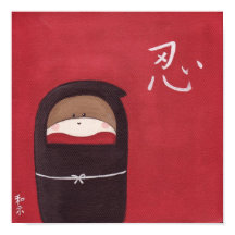 Het Poster Sock Monkey Ninja