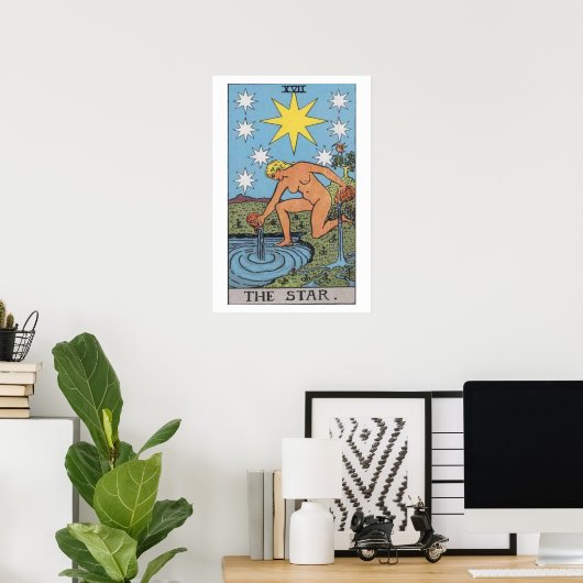 Het Poster Star Tarot Kaart (Thuiskantoor)