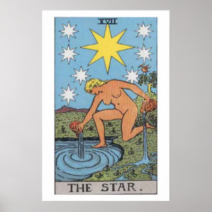 Het Poster Star Tarot Kaart