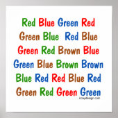 Het Poster Stroop Test (Voorkant)
