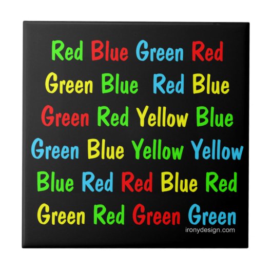 Het Poster Stroop Test Tegeltje (Voorkant)