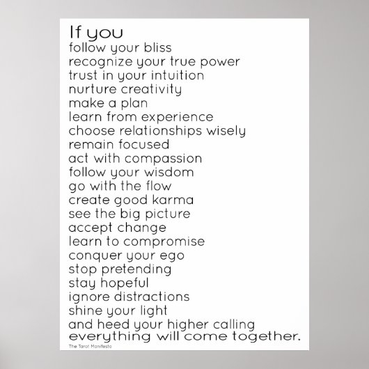 Het Poster Tarot Manifesto (Voorkant)