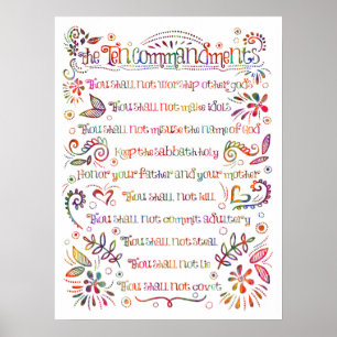 Het Poster Tien Geboden