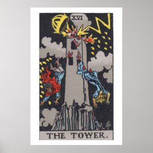 Het Poster Tower Tarot Kaart