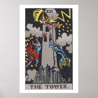 Het Poster Tower Tarot Kaart