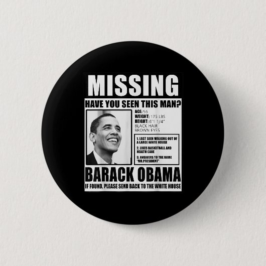 Het Poster van Barack Obama Ronde Button 5,7 Cm (Voorkant)