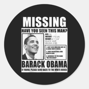Het Poster van Barack Obama Ronde Sticker